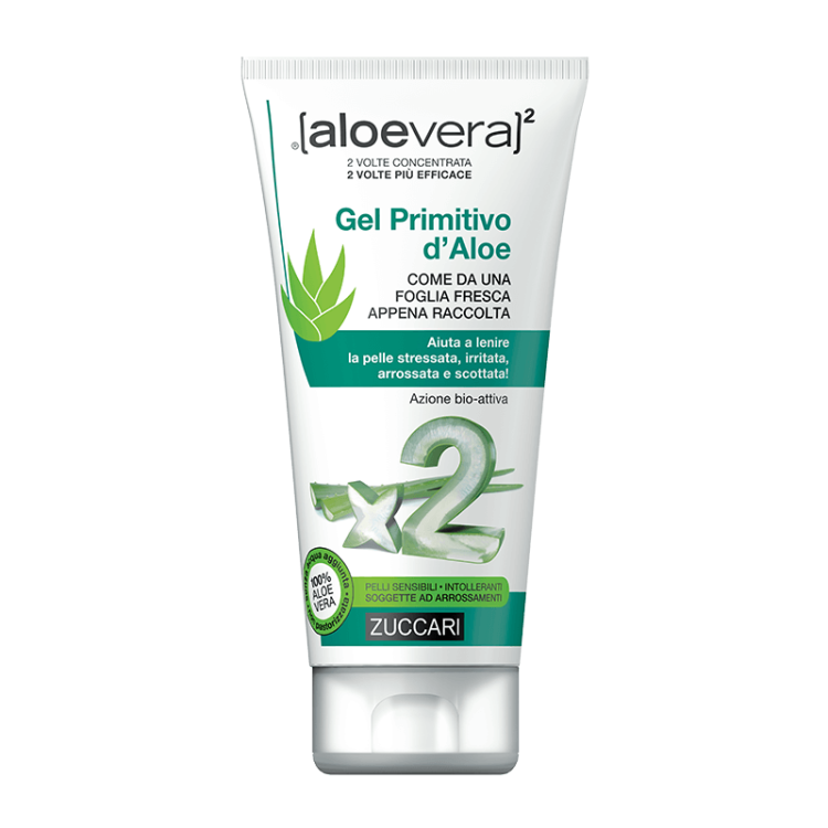 Aloevera 2 Gel Primitivo d'Aloe - Trattamento idratante e lenitivo per pelle sensibile o arrossata - 150 ml
