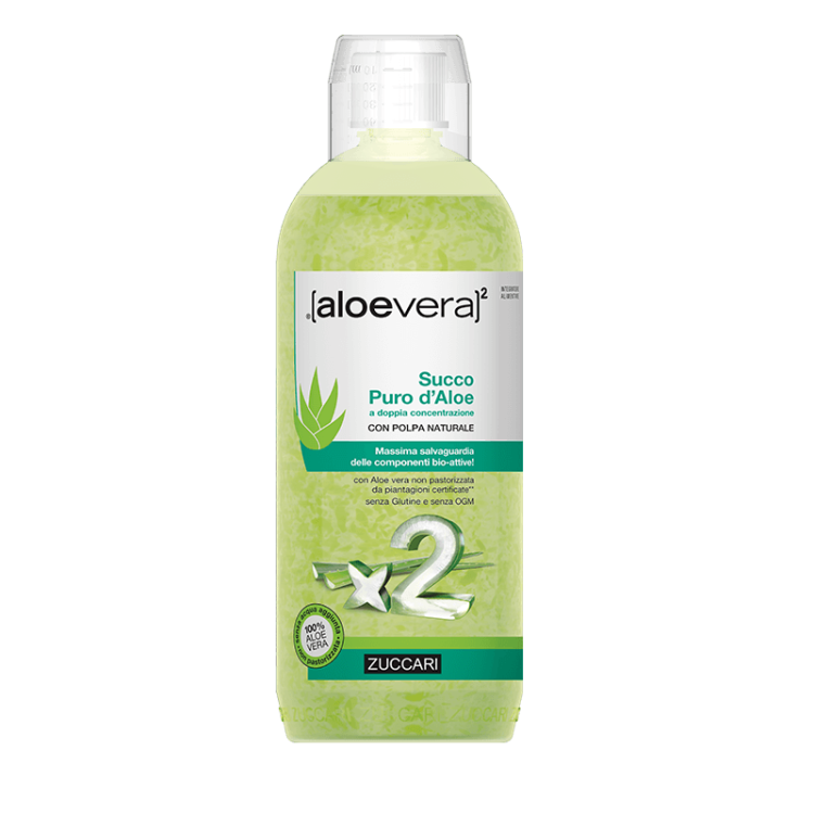 Aloevera 2 Succo Puro d'Aloe - Integratore alimentare depurativo - 1000 ml