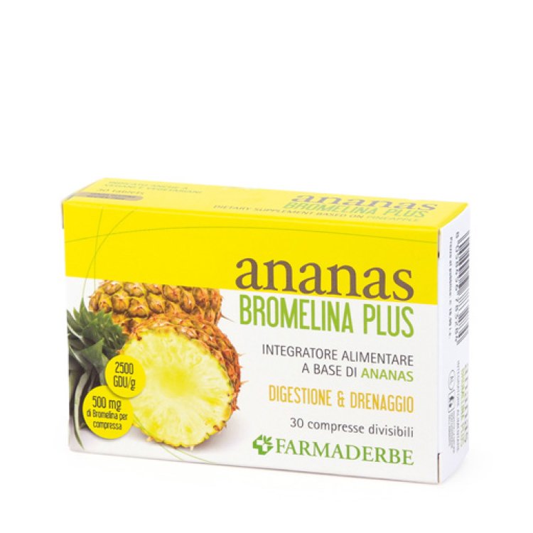 Ananas Bromelina Plus - Integratore drenante e digestivo - 30 compresse