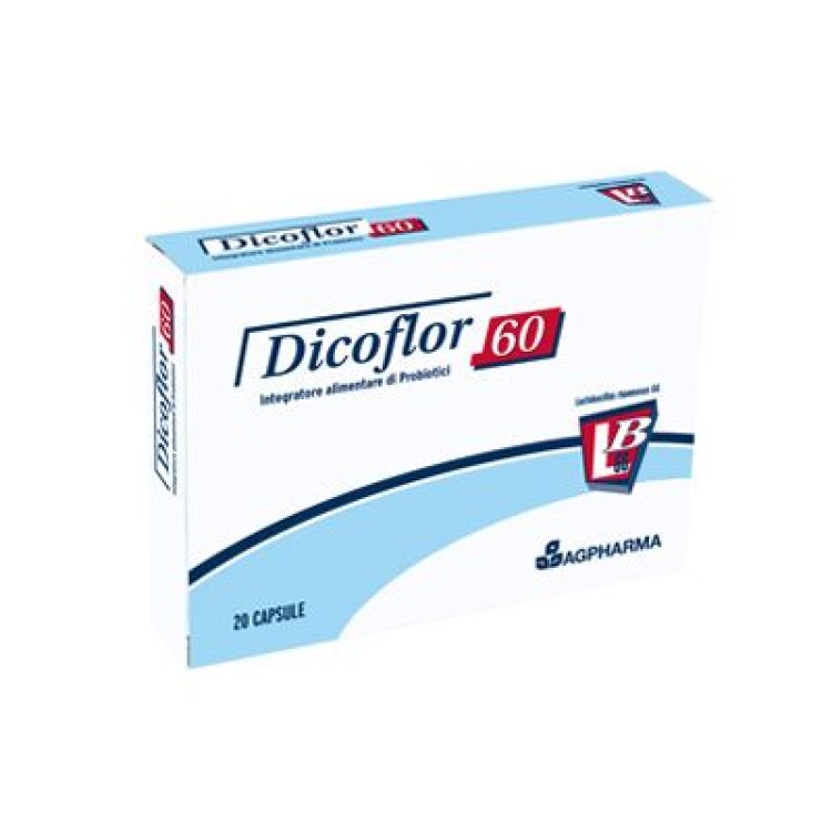 Dicoflor 60 - Integratore per l'equilibrio della flora batterica intestinale - 20 capsule