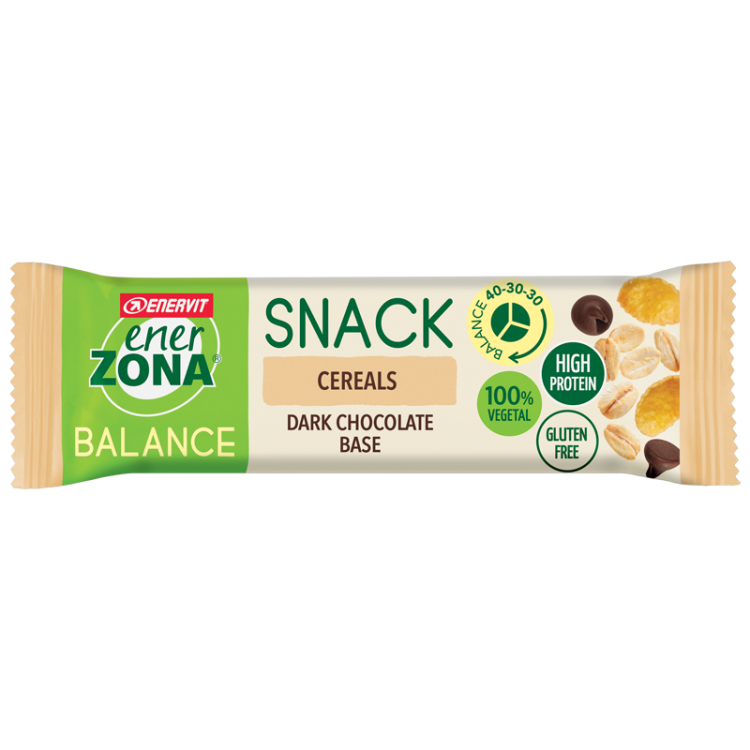 EnerZona Balance Snack Cereals - Barretta ricca di proteine e fibre - Gusto cioccolato e cereali - 25 g