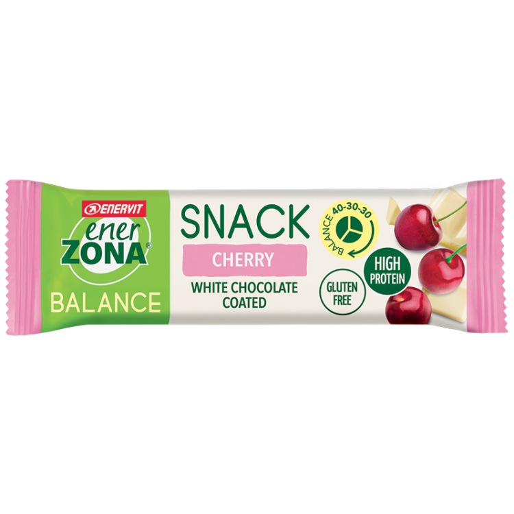 EnerZona Balance Snack Cherry - Barretta ricca di proteine e fibre - Gusto amarena - 33 g