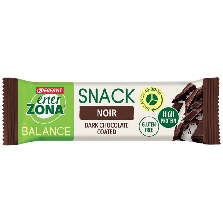 EnerZona Balance Snack Noir - Barretta ricca di proteine e fibre - Gusto cioccolato fondente - 33 g