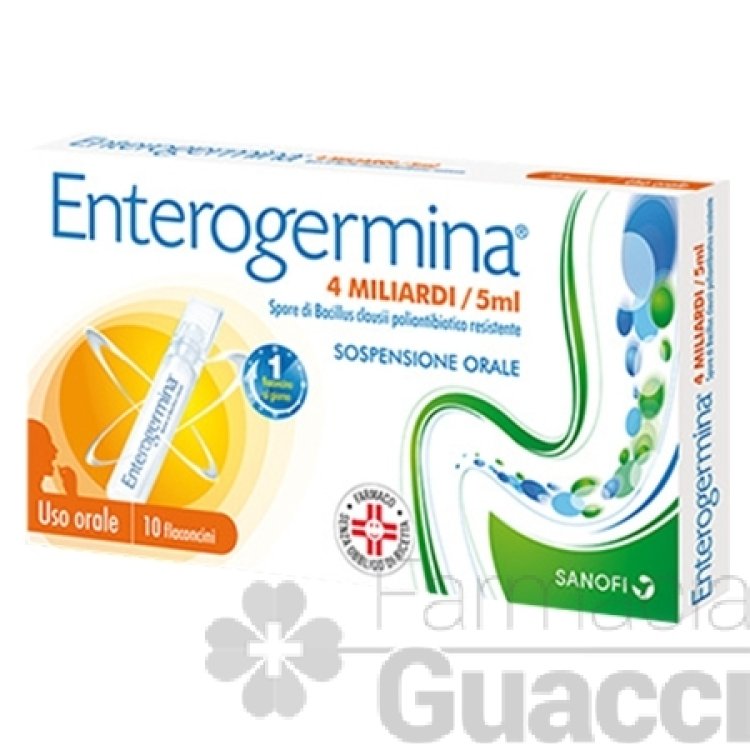 Enterogermina 4 Miliardi - Equilibrio della flora batterica intestinale - 10 flaconcini