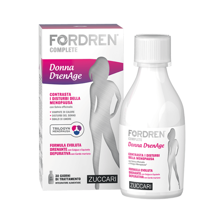 Fordren Complete Donna DrenAge - Integratore drenante per la menopausa - Flacone da 300 ml