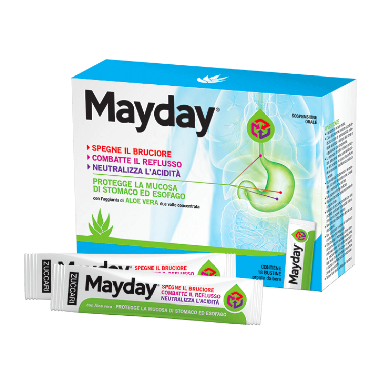 Mayday - Trattamento del bruciore e dell'acidità di stomaco - 24 bustine