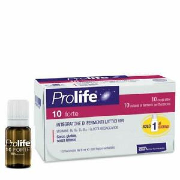 Prolife 10 Forte - Integratore a base di fermenti lattici vivi - 10 flaconcini