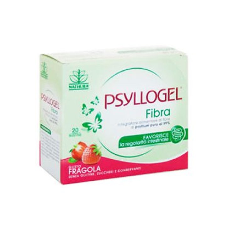 Psyllogel Fibra - Integratore per la regolarità intestinale - Gusto Fragola - 20 bustine