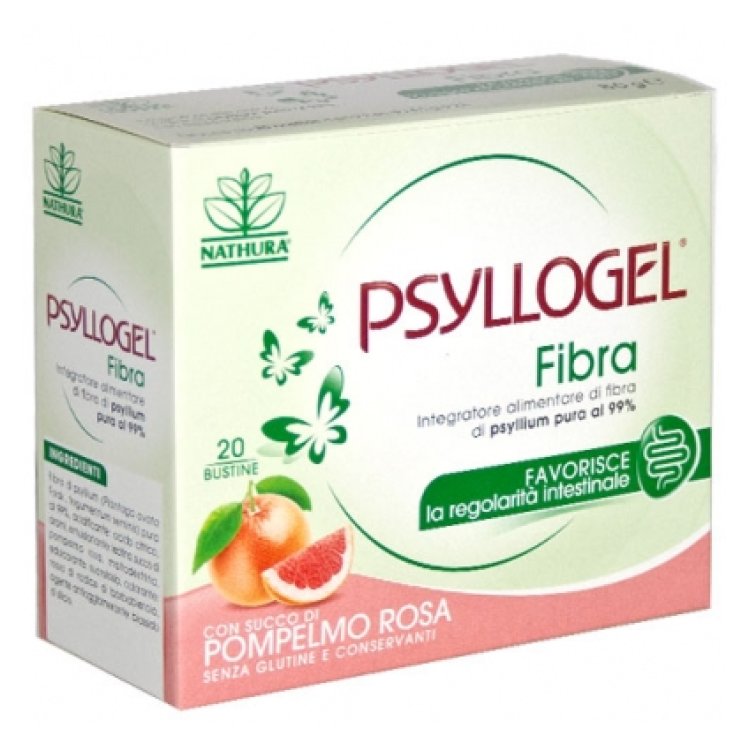 Psyllogel Fibra - Integratore per la regolarità intestinale - Gusto Pompelmo Rosa - 20 bustine