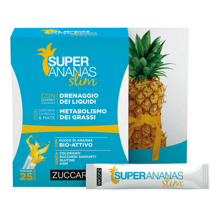 Super Ananas Slim - Integratore drenante per il controllo del peso corporeo - 25 bustine