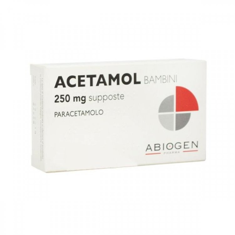 Abiogen Pharma Acetamol Bambini Supposte 250 mg per Febbre e Dolore