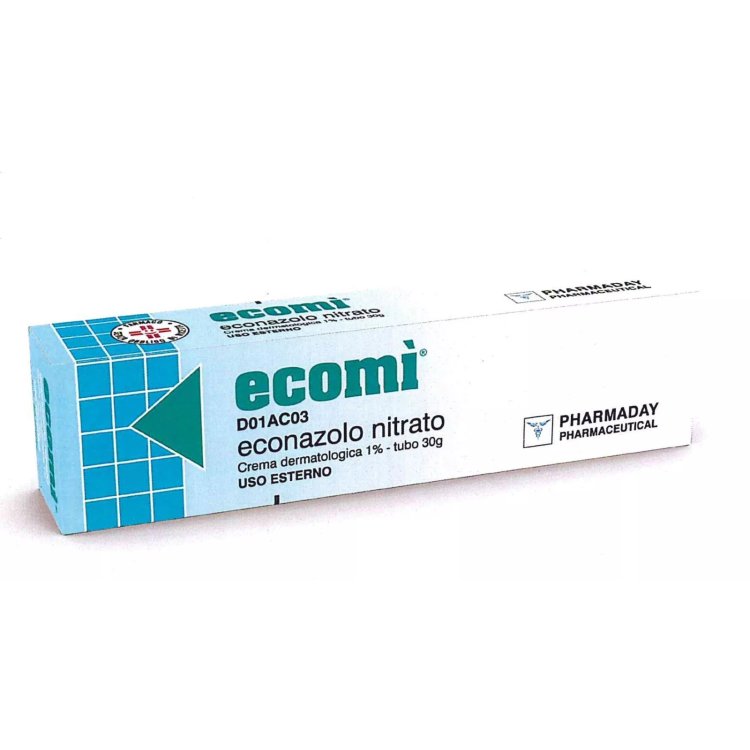 Pharmaday Ecomi Crema Dermatologica 1% per Infezioni Micotiche e Batteriche 30g