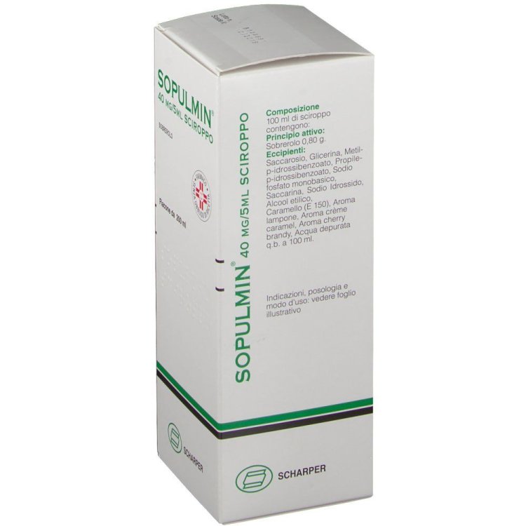 Scharper Sopulmin Sciroppo Mucolitico Fluidificante 40mg/5ml - 200ml Scharper Sopulmin Sciroppo Mucolitico Fluidificante 40mg/5ml - 200ml