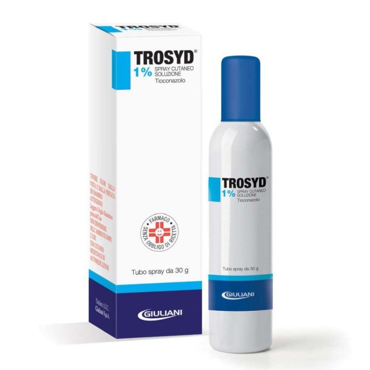 Trosyd Spray Cutaneo 1% Soluzione Antimicotico per Dermatomicosi 30g Trosyd Spray Cutaneo 1% Soluzione Antimicotico per Dermatomicosi 30g