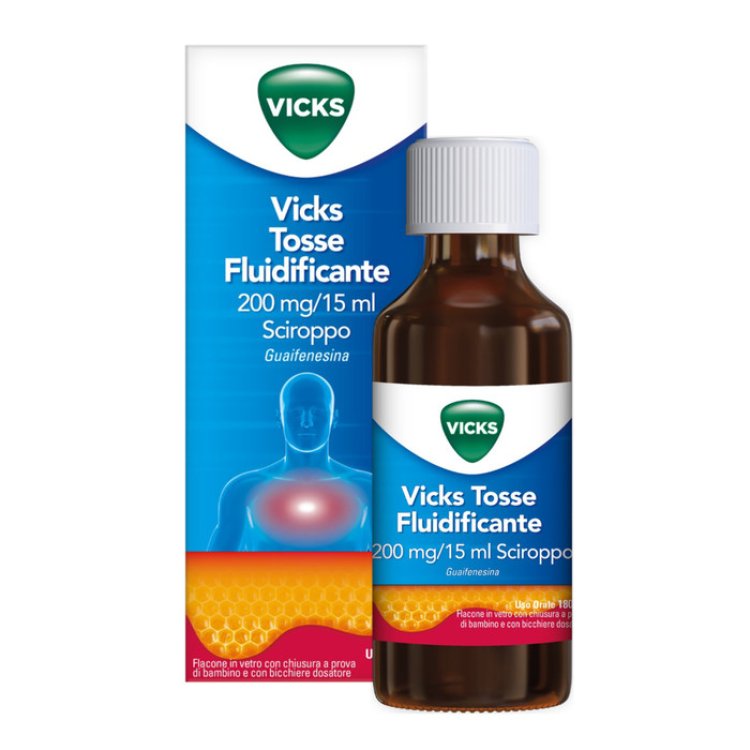Vicks Tosse Fluidificante Sciroppo Fluidificante Bronchiale 180 ml