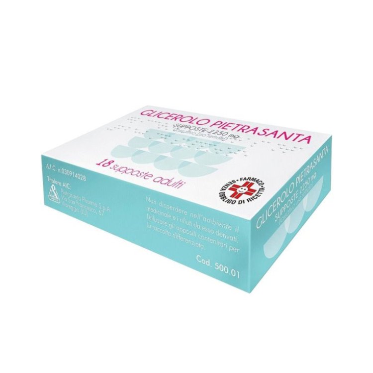 Pietrasanta Pharma Glicerolo Adulti 2250 mg Supposte, 18 pezzi