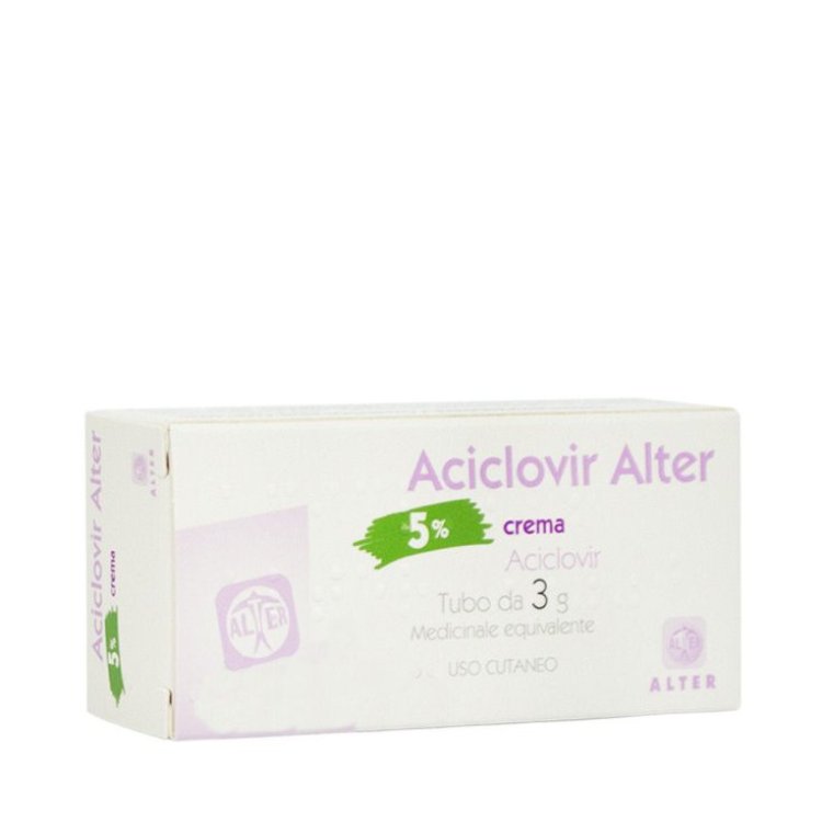 Laboratori Alter Aciclovir Alter Crema 5% per Herpes Labiale e Genitale 3 g