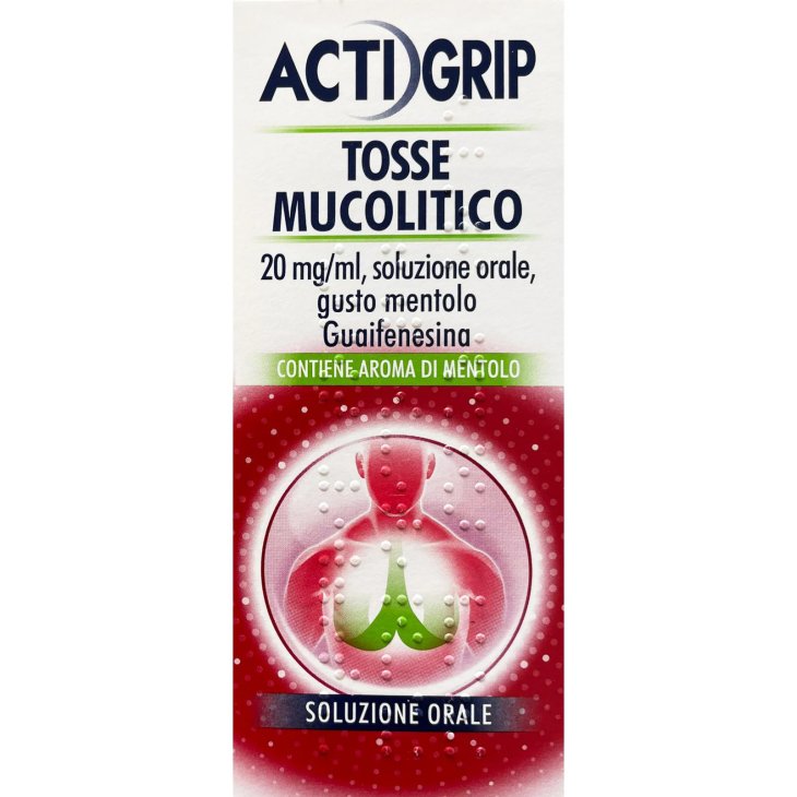 Acti Actigrip Tosse Mucolitico Soluzione Orale Espettorante Mentolo 150ml
