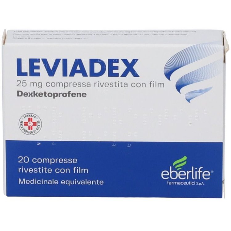 Pharmacare Leviadex 25 mg Antidolorifico Dexketoprofene 20 Compresse Rivestite