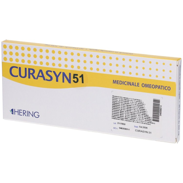 Hering Curasyn 51 Medicinale Omeopatico per Problemi Cutanei 30 Capsule