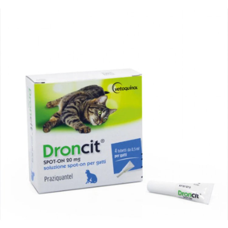 Droncit Spot-On Gatti Antiparassitario 4 Tubetti da 0,5ml