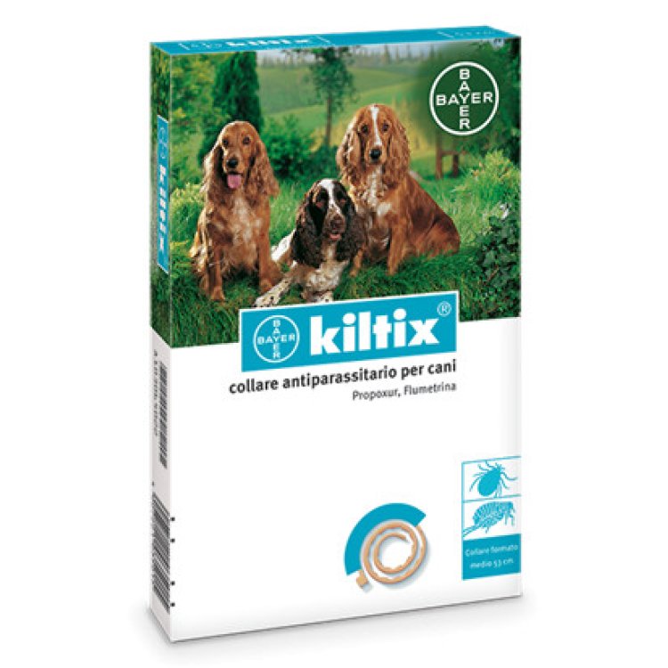 Kiltix Collare Antiparassitario Cani Medi 53cm per Pulci e Zecche Kiltix Collare Antiparassitario Cani Medi 53cm per Pulci e Zecche