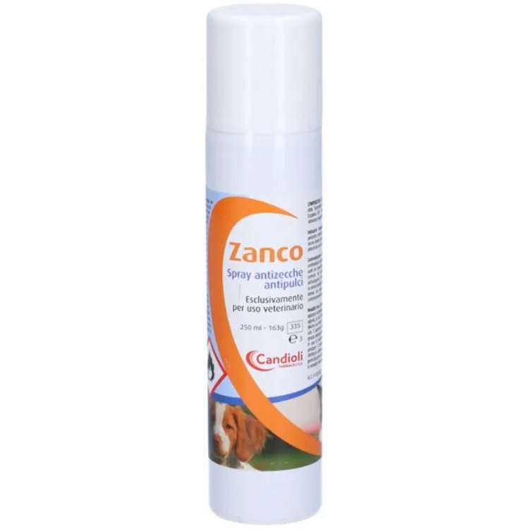 Zanco Spray Antiparassitario Cani e Gatti Contro Pulci Zecche e Pidocchi 250ml