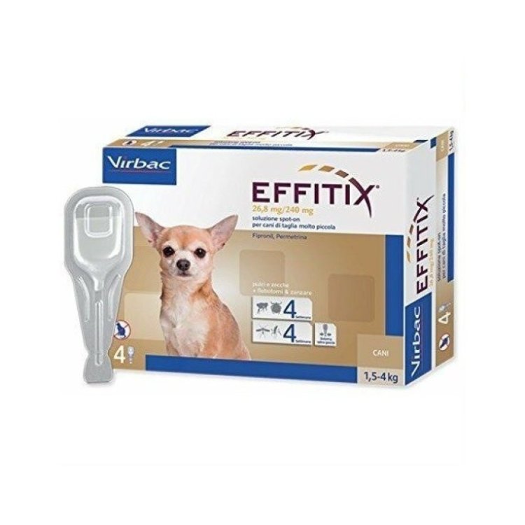Effitix Spot-On Cani 1,5-4 Kg Antiparassitario 4 Pipette