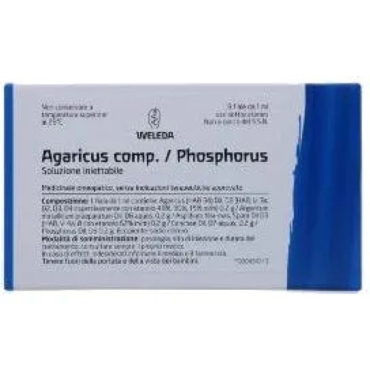 Weleda Agaricus Phosphorus Composto Medicinale Omeopatico per Osteoporosi 8 Fiale