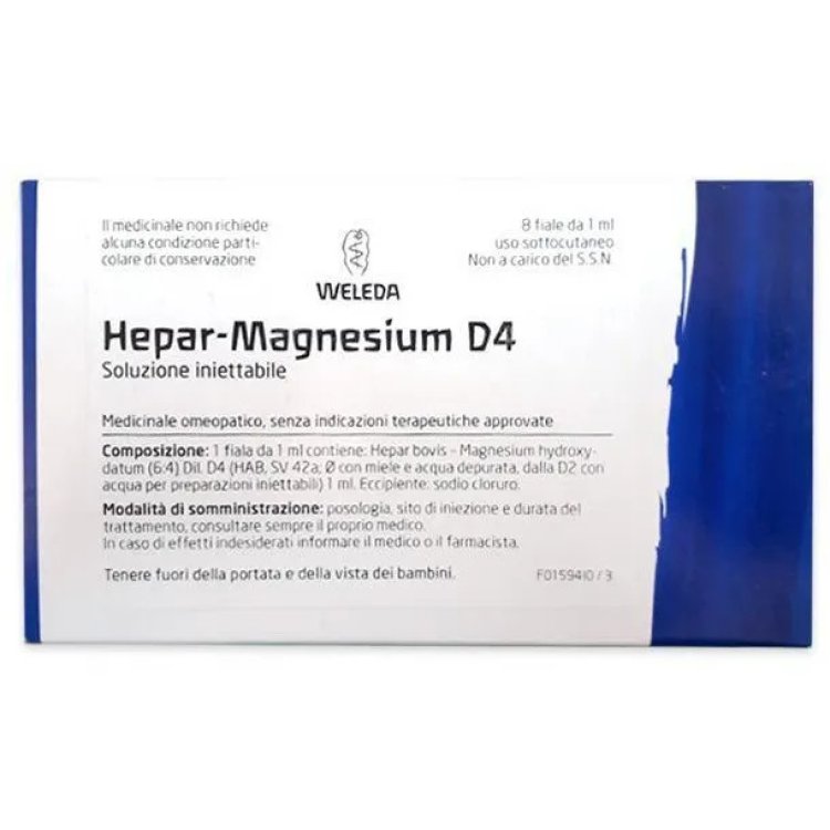 Weleda Hepar Magnesium D4 Medicinale Omeopatico 8 Fiale da 1 ml