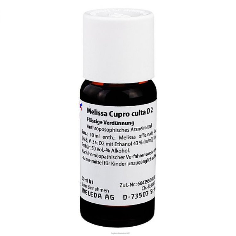 Weleda Melissa Cupro Culta D2 Gocce Orali Omeopatico 50ml