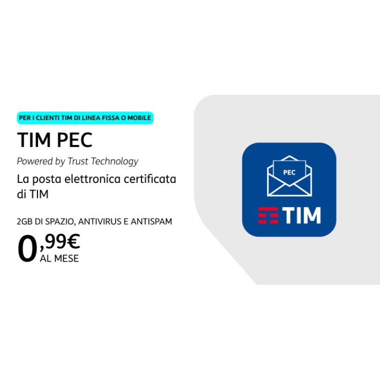Tim PEC 2GB con Antivirus e Antispam per Clienti Ricaricabili