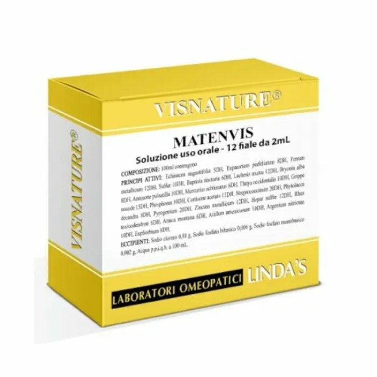 Lindas Matenvis 12 Fiale da 2ml Rimedio Omeopatico per Gola