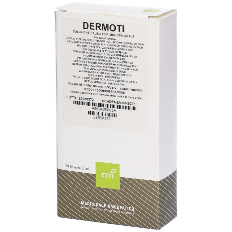 Oti Dermoti Composto Omeopatico per Affezioni Cutanee 20 Fiale Oti Dermoti Composto Omeopatico per Affezioni Cutanee 20 Fiale
