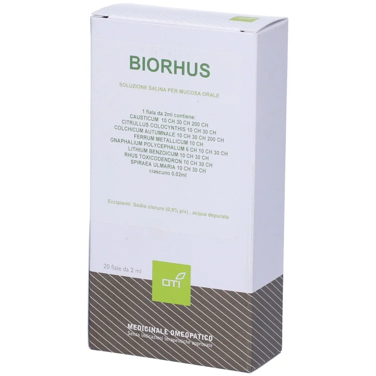 Oti Biorhus Composto Rimedio Omeopatico per Reumi e Nevralgie 20 Fiale