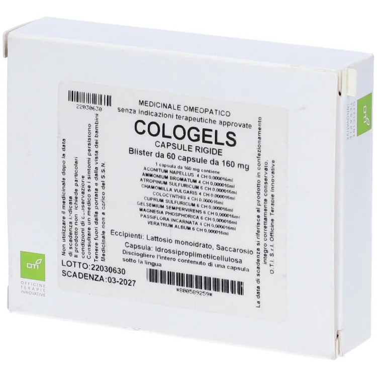 Oti Cologels Composto Capsule Omeopatiche - 60 cps
