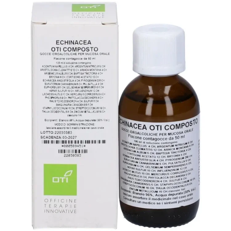 Oti Echinacea Composto Gocce Orali Omeopatiche per Infezioni 50ml Oti Echinacea Composto Gocce Orali Omeopatiche per Infezioni 50ml