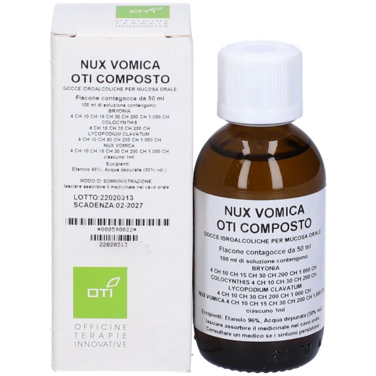 Oti Nux Vomica Composto Gocce Omeopatiche per Digestione 50ml