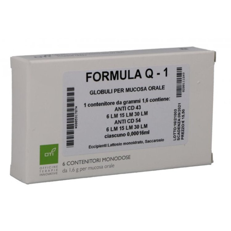 Oti Formula Q1 6 Fiale Globuli Omeopatici Monodose
