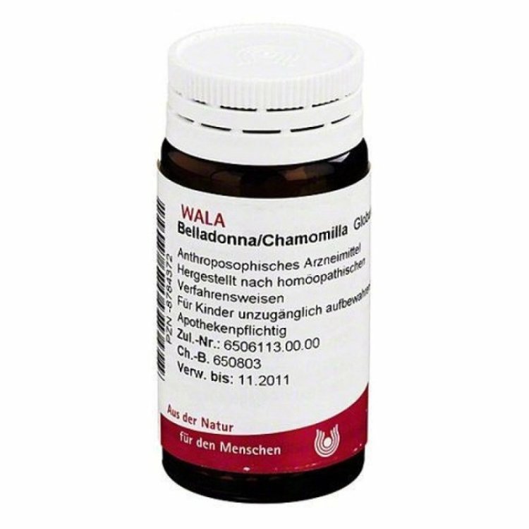 Wala Belladonna Chamomilla Medicinale Omeopatico Globuli Velati 20g