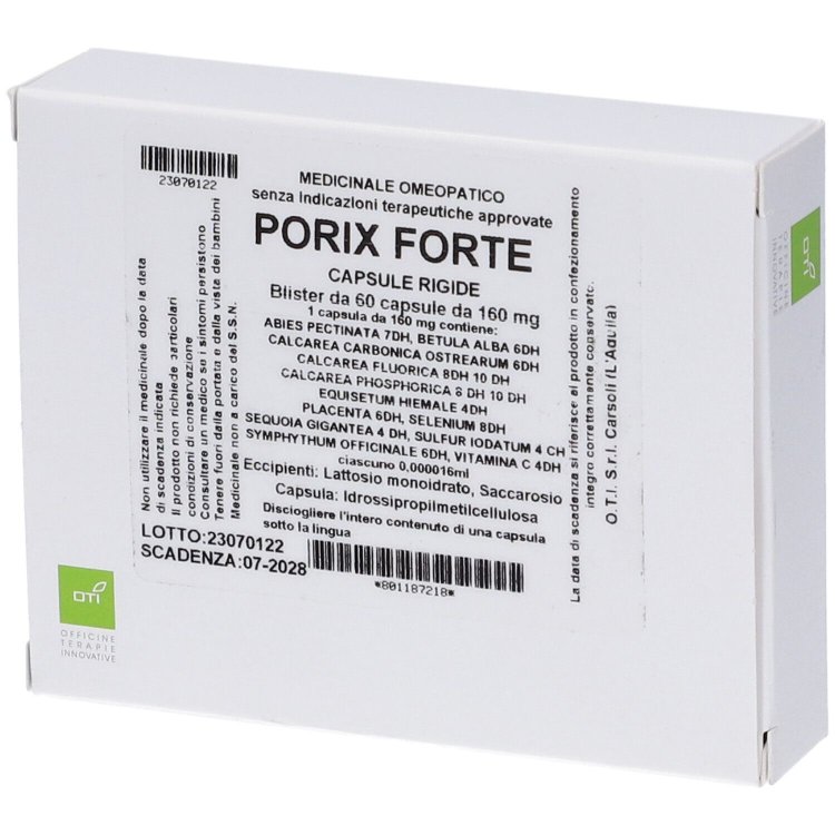 Oti Porix Forte Composto Capsule per Funzionalit&agrave; Ossa e Articolazioni 60cps