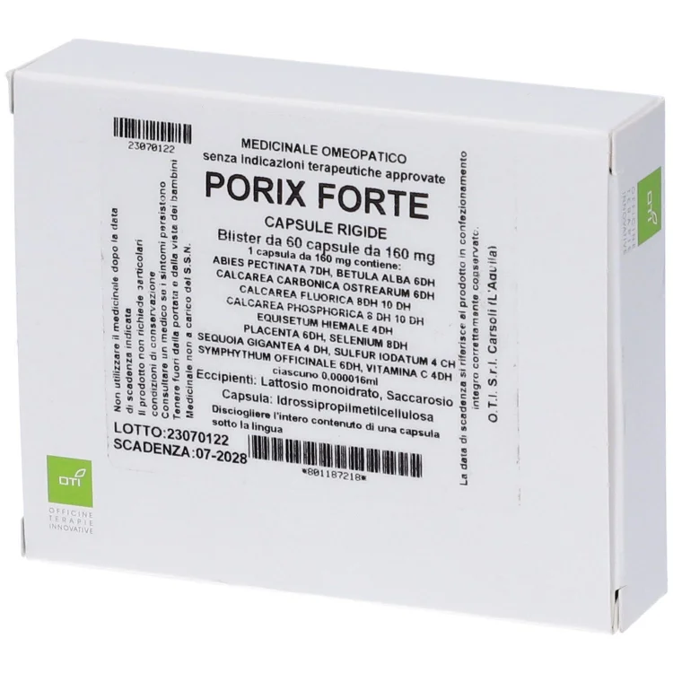 Oti Porix Forte Composto Capsule per Funzionalit&agrave; Ossa e Articolazioni 60cps
