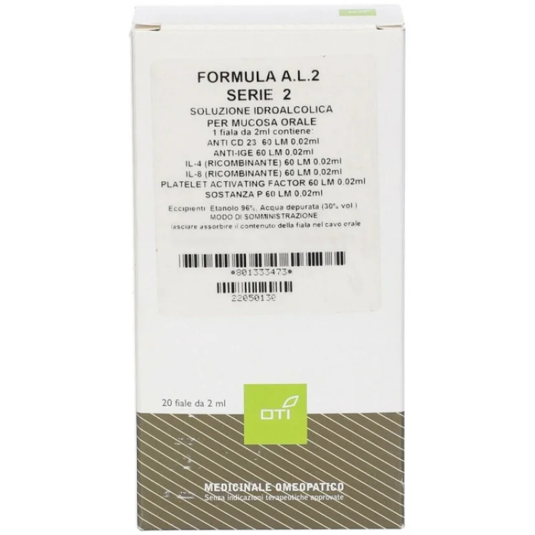 Oti Formula Al 2 Serie 2 Omeopatico in Fiale 20x2ml Oti Formula Al 2 Serie 2 Omeopatico in Fiale 20x2ml