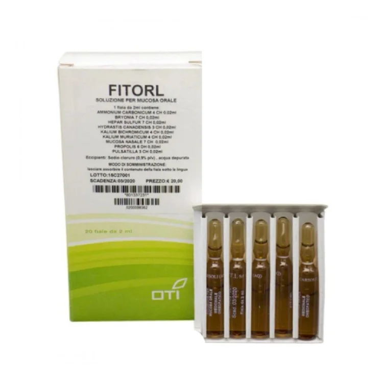 Oti Fitorl Composto Rimedio Omeopatico per ORL 20 Fiale Oti Fitorl Composto Rimedio Omeopatico per ORL 20 Fiale