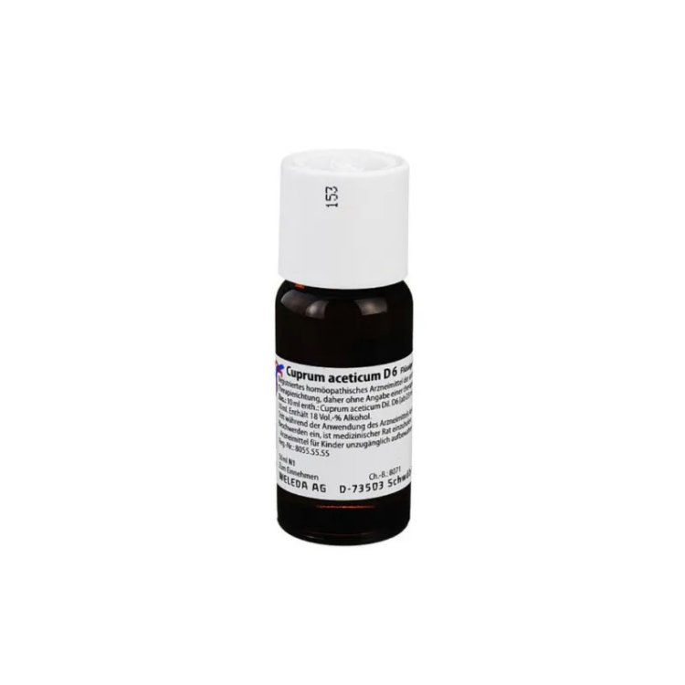 Weleda Cuprum Aceticum D6 Gocce Omeopatiche per Tosse 50 ml