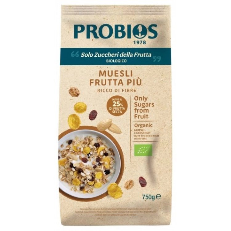 Probios Muesli Frutta Pi&ugrave; Ricco di Fibre 750g