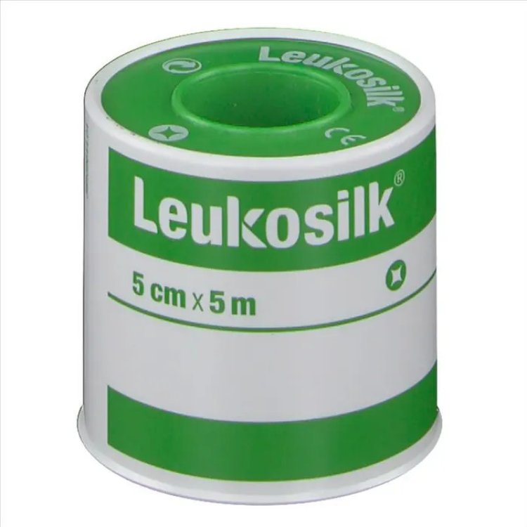 Leukosilk Cerotto Ipoallergenico in Rocchetto 5cm x 5m per Pelli Sensibili