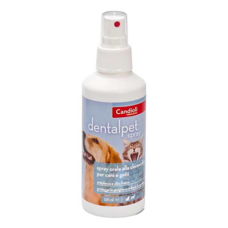 Dentalpet Spray Collutorio Antibatterico Orale per Cani e Gatti, 125ml