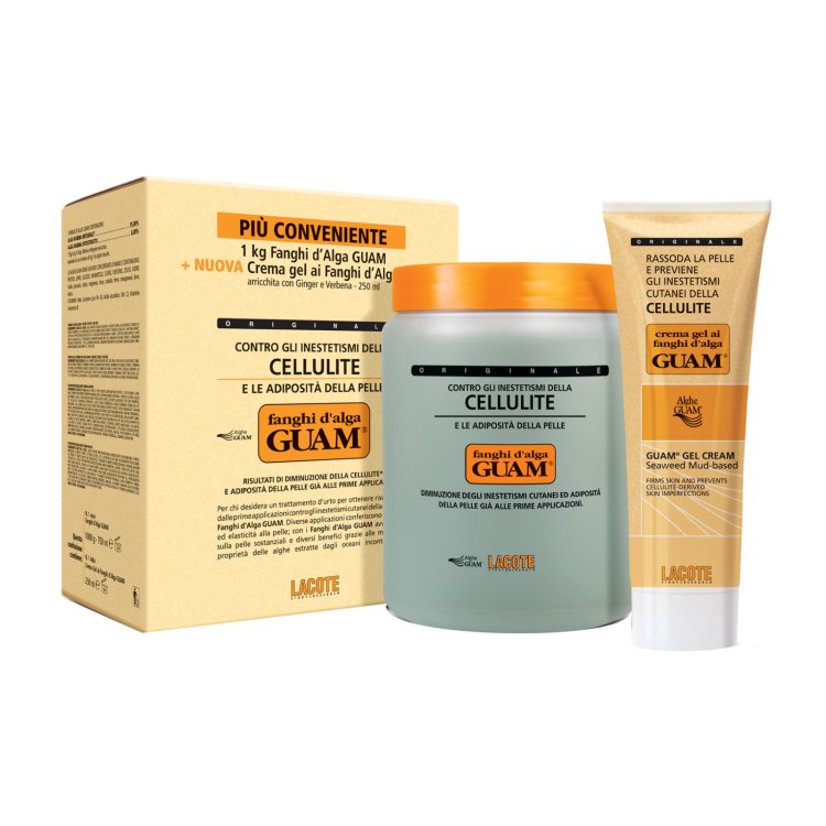 Guam Fanghi d'Alga Formula a Freddo + Crema Gel Anticellulite 1 Kg + 250ml