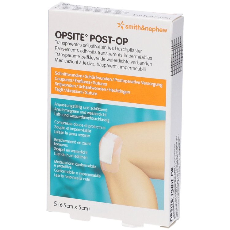 Opsite Medicazione Post Operatoria Adesiva Sterile 6,5x5cm 5 Pezzi